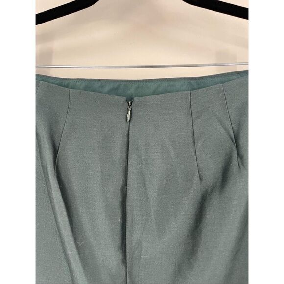 NWT Talbots Teal Silk Gazar pencil straight skirt Size 4 Side Zip Luster new 119 - Picture 6 of 9